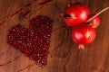 The Composition Heart Pomegranate