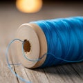 Composition highlights the contrasting colors and textures of the thread Royalty Free Stock Photo
