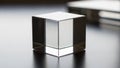 Composition highlights the cube s three dimensionality and material Royalty Free Stock Photo