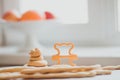 Composition of homemade cookies on a background of bright morning light from the window.