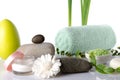 Composition of hygiene and wellness accessories Royalty Free Stock Photo