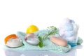 Composition of hygiene and wellness accessories Royalty Free Stock Photo