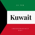 Composition of kuwait independence day text over shapes