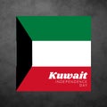 Composition of kuwait independence day text over shapes