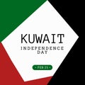 Composition of kuwait independence day text over shapes