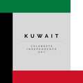 Composition of kuwait independence day text over shapes