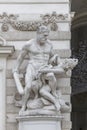 Composition The Labours of Hercules in front of Hofburg Palace.Austria.Vienna Royalty Free Stock Photo