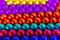 Composition from magnetic colorful metal balls - abstract background Royalty Free Stock Photo