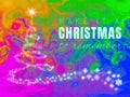 Composition of make it a christmas to remember text over glowing christmas tree and vibrant colours Royalty Free Stock Photo