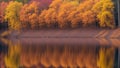 A Composition Of A Marvelously Detailed Photograph Of A Lake With Trees In The Background AI Generative