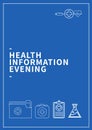 Composition of medicine and healthcare text over medical icons on blue background