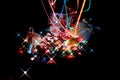 Merry Christmas - Lights and decorations Royalty Free Stock Photo