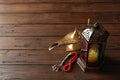 Composition with Muslim lamp Royalty Free Stock Photo