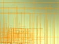 Composition of orange lines over golden bright background