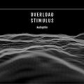 Composition of overload stimulus audiophile text over waves on black background