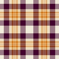 Composition pattern vector check, club plaid textile fabric. Collage tartan texture background seamless in orange and light colors Royalty Free Stock Photo