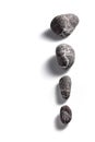 Composition of pebbles on a white background Royalty Free Stock Photo