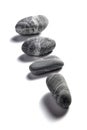 Composition of pebbles on a white background Royalty Free Stock Photo