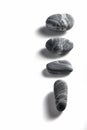 Composition of pebbles on a white background Royalty Free Stock Photo