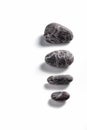 Composition of pebbles on a white background Royalty Free Stock Photo