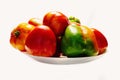 Several vegetables on a plate for design and collages Royalty Free Stock Photo