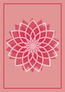 Composition of red flower icon on pink background Royalty Free Stock Photo