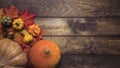 Composition ripe pumpkins autumn leaves. High quality and resolution beautiful photo concept