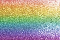 Composition of sparkling rainbow glitter