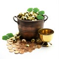 Composition for St. Patrick's Day isolated on white background Royalty Free Stock Photo