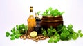 Composition for St. Patrick's Day isolated on white background Royalty Free Stock Photo