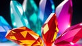 A Composition Of A Strikingly Vivid Assortment Of Colored Crystals AI Generative