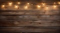 composition string lights wood background