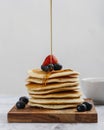 composition tasty breakfast pancakes. High quality beautiful photo concept