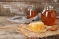 Composition with tasty fresh honey Royalty Free Stock Photo