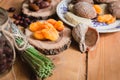 Composition of the traditional winter ingredients Royalty Free Stock Photo