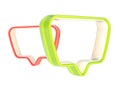 Composition of two text bubbles Royalty Free Stock Photo