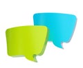 Composition of two text bubbles isolated Royalty Free Stock Photo