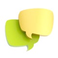 Composition of two text bubbles isolated Royalty Free Stock Photo