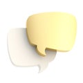 Composition of two text bubbles isolated Royalty Free Stock Photo