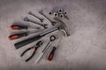 Composition of various construction tools Royalty Free Stock Photo