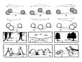 Composition, visual elements or ingredients, vintage engraving