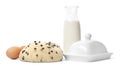 Composition with wheat dough and products Royalty Free Stock Photo