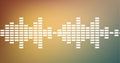 Composition of white graphic music equalizer over orange to green background Royalty Free Stock Photo