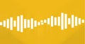 Composition of white graphic music equalizer over yellow background Royalty Free Stock Photo