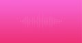 Composition of white sound frequency level meter dots on pink background Royalty Free Stock Photo