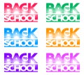 Compositional Inscription Back to school in the form of a logo