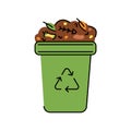 Compost barrel color line icon. Composting. Vector isolated element. Royalty Free Stock Photo