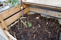 Compost bin with fork