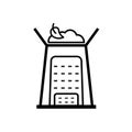 Compost bin outline icon