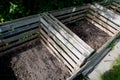 Compost bins with humus